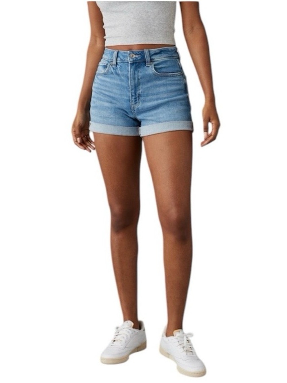 American Eagle Stretch Denim Mom Short Size 6 Casual Beach Streetwear